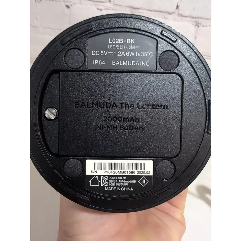 BALMUDA The Lantern L02B-BK Black/Clear LED Rechargeable Battery IP54